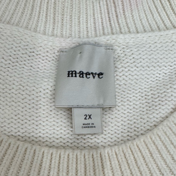 MAEVE ANTHROPOLOGIE Nantucket Cable Knit Sweater Size 2X NWOT - Picture 8 of 13